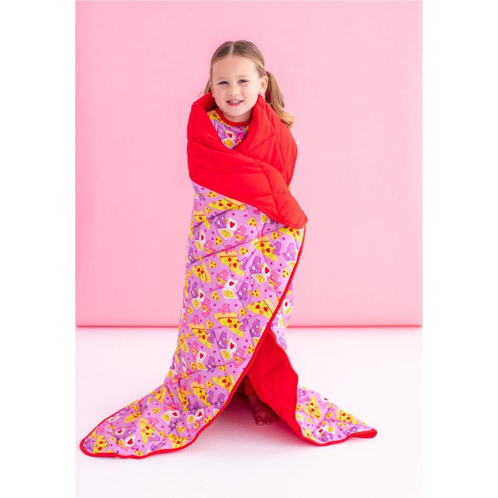 Birdie Bean x Care Bears Pizza Valentine Toddler Birdie Quilt 50x55" - Picture 6 of 6